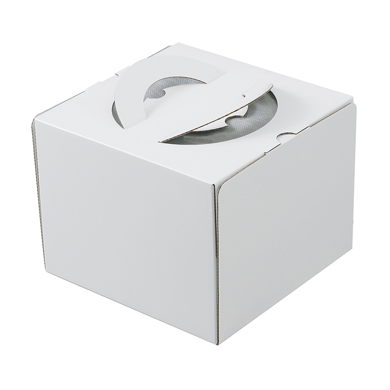 ヤマニパッケージ ケーキ箱 デコホワイト150 上差し 7号 台紙なし DE-227 100枚/箱(ご注文単位1箱)【直送品】