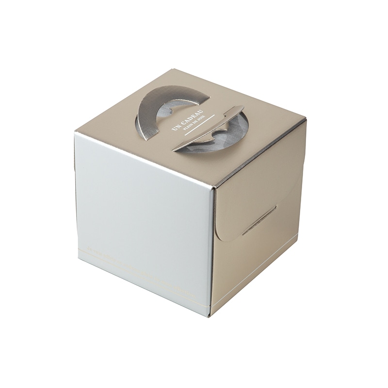 ヤマニパッケージ ケーキ箱 シャルムデコ 4.5号 台紙なし DE-263 100枚/箱(ご注文単位1箱)【直送品】