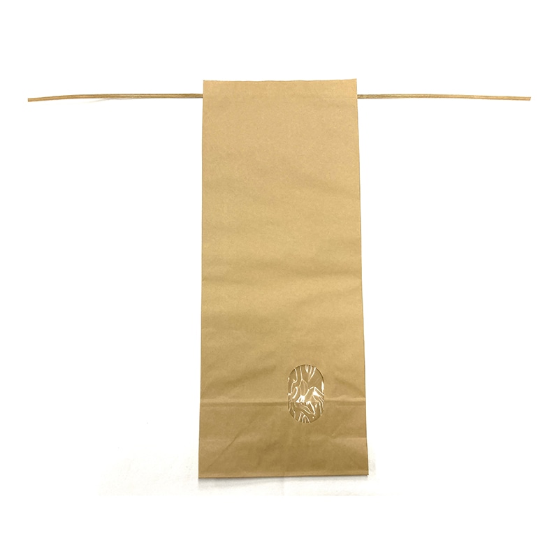 米袋　バンド(紐)付き　無地　窓あり　10kg 113941033 100枚/袋（ご注文単位1袋）【直送品】