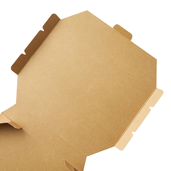 ピザ箱　八角　10インチ クラフト H-28-11 25枚/袋（ご注文単位4袋）【直送品】