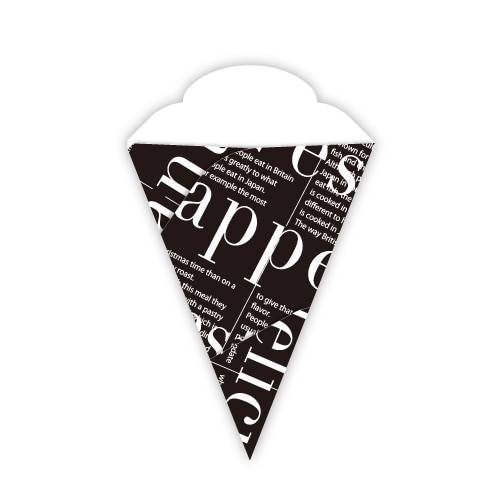 クレープ包装紙 ブラック R-5-1 200枚/袋(ご注文単位10袋)【直送品】