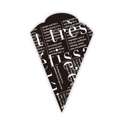 クレープ包装紙 ブラック R-5-1 200枚/袋(ご注文単位10袋)【直送品】