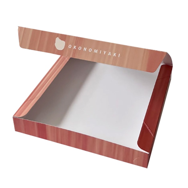 お好み焼箱 木目お好み焼き R-5-3 25枚/束(ご注文単位10束)【直送品】