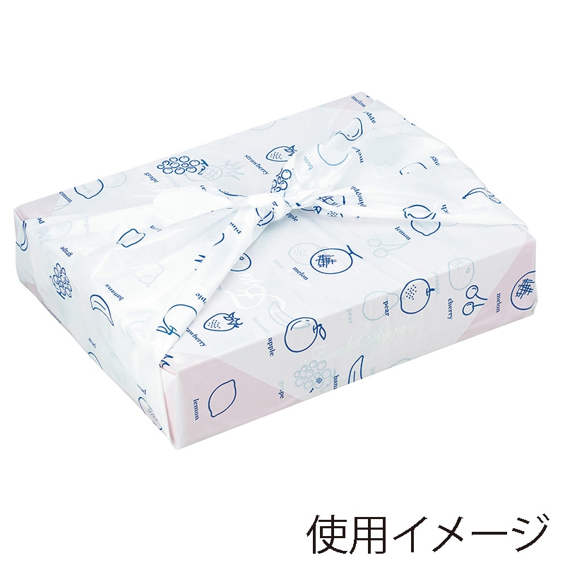 ポリ風呂敷　フルーツ柄 特大 L-957 100枚/袋（ご注文単位3袋）【直送品】