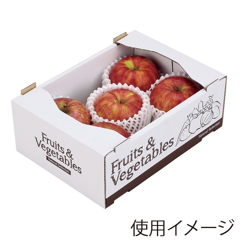 サービス箱 フルーツ&ベジタブル 白 L-2308 25枚/束(ご注文単位4束)【直送品】