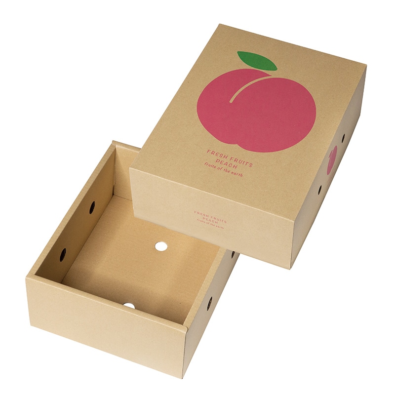 ギフト箱 桃クラフト 2kg L-2525 10枚/束(ご注文単位5束)【直送品】