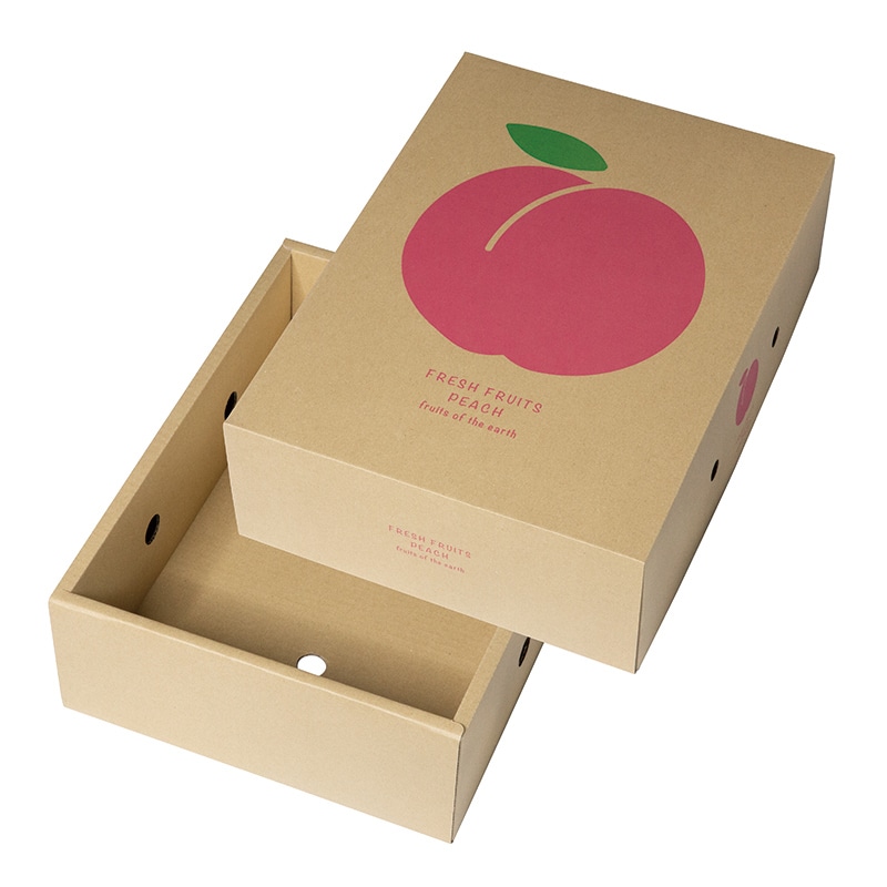 ギフト箱 桃クラフト 3kg L-2526 10枚/束(ご注文単位5束)【直送品】