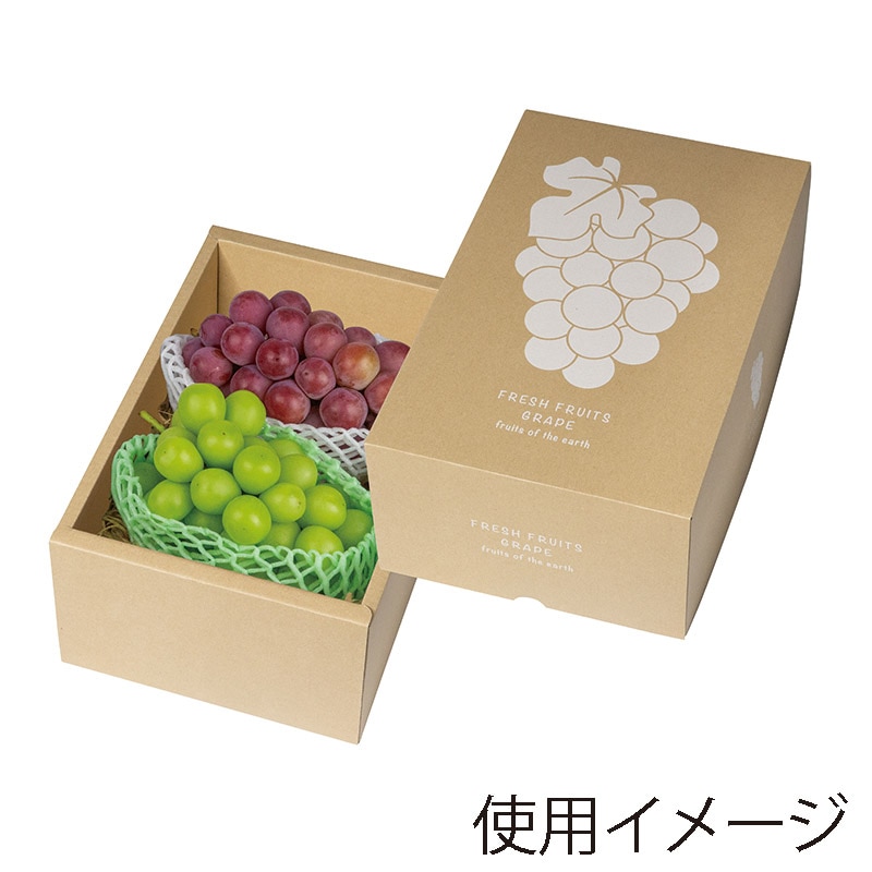 ギフト箱 ぶどうクラフト 2kg L-2528 10枚/束(ご注文単位5束)【直送品】