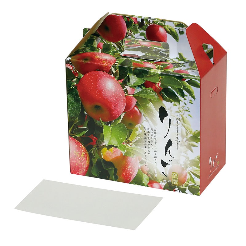 手提箱 りんご4個 L-2529 25枚/束(ご注文単位4束)【直送品】