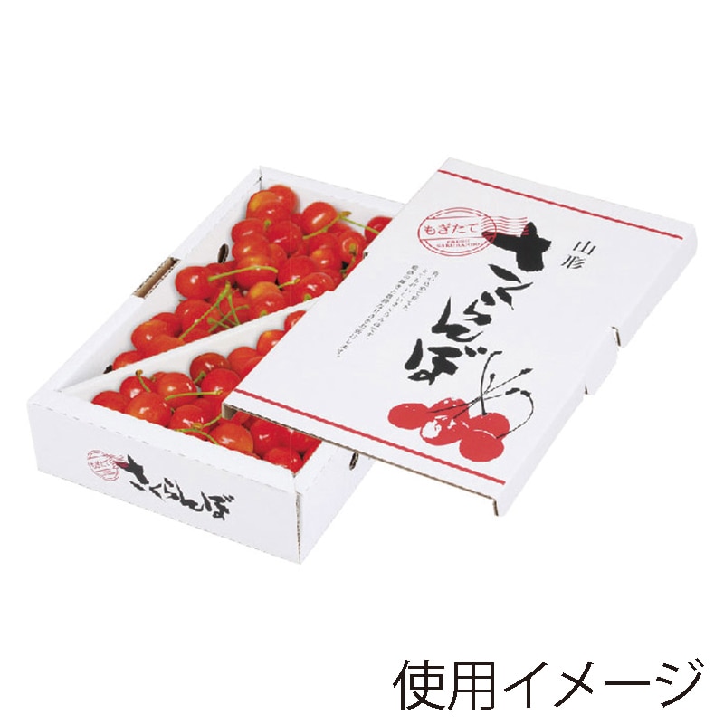 ギフト箱 さくらんぼバラ詰 1kg 山形 L-8101 25枚/束(ご注文単位4束)【直送品】
