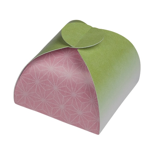 ヤマニパッケージ 和菓子箱 包み小箱 和衣 緑桃 19-119GP 100個/束(ご注文単位5束)【直送品】