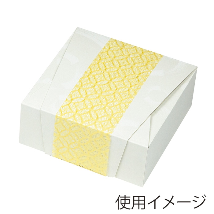 ヤマニパッケージ 和菓子箱　和包　ふで柄 160角　白 19-198W 100個/束（ご注文単位2束）【直送品】