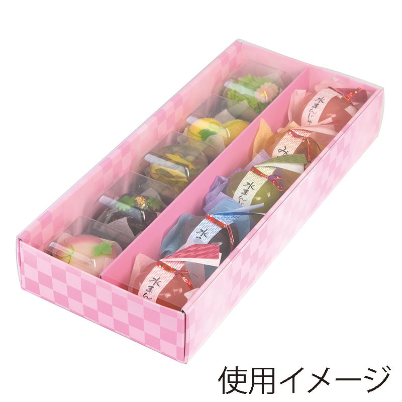 ヤマニパッケージ 和菓子箱　和生スリーブ10ヶ ピンク 19-406 100個/束（ご注文単位1束）【直送品】