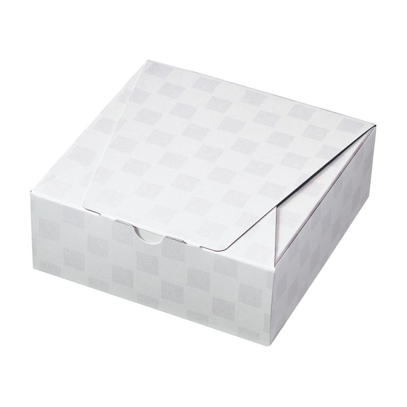 ヤマニパッケージ 和菓子箱　ルミア和包　トレー付 4個　白 19-433WB 100個/束（ご注文単位2束）【直送品】