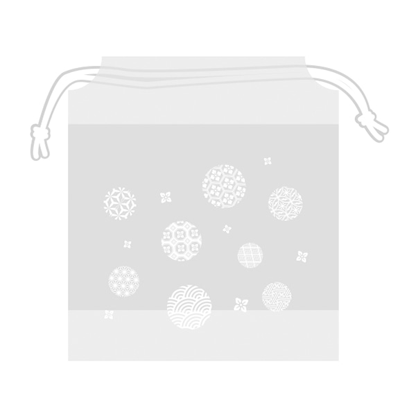 ヤマニパッケージ 巾着袋　てまり ホワイト 19-585W 1000枚/束（ご注文単位1束）【直送品】