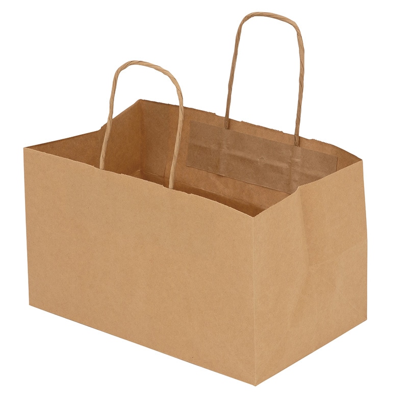 ヤマニパッケージ 手提袋　マチ広　未晒 175　小 19-593 200枚/束（ご注文単位1束）【直送品】