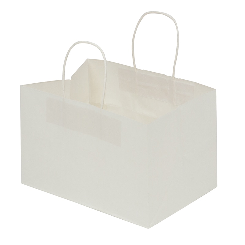 ヤマニパッケージ 手提袋　マチ広　片ツヤ晒 205 19-596 200枚/束（ご注文単位1束）【直送品】