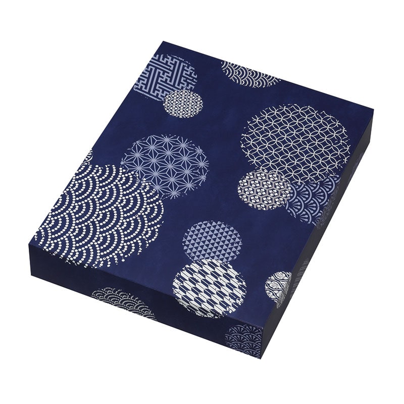 ヤマニパッケージ 和菓子箱　銘菓撰群青 中 19-598GU 50個/束（ご注文単位1束）【直送品】