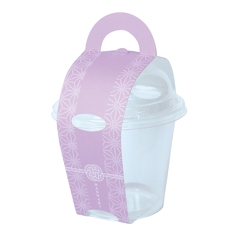 ヤマニパッケージ 和菓子箱　花なりカップ 大　藤 19-630F 50個/束（ご注文単位2束）【直送品】