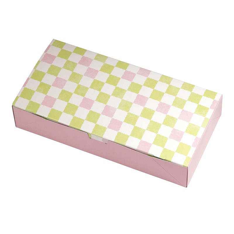 ヤマニパッケージ 和菓子箱 ルミアサービス箱 格子 わかくさ色 トレー付 8個 19-664WB 100個/束(ご注文単位2束)【直送品】