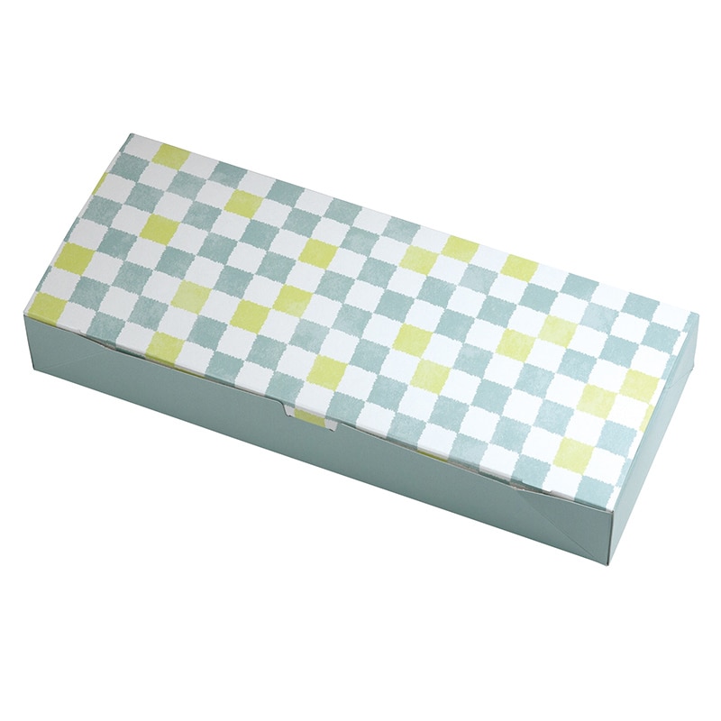 ヤマニパッケージ 和菓子箱 ルミアサービス箱 格子 そら色 10個 19-665S 50個/束(ご注文単位4束)【直送品】