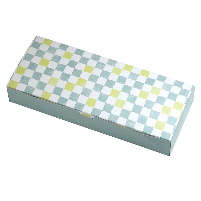 ヤマニパッケージ 和菓子箱 ルミアサービス箱 格子 そら色 トレー付 10個 19-665SB 50個/束(ご注文単位4束)【直送品】