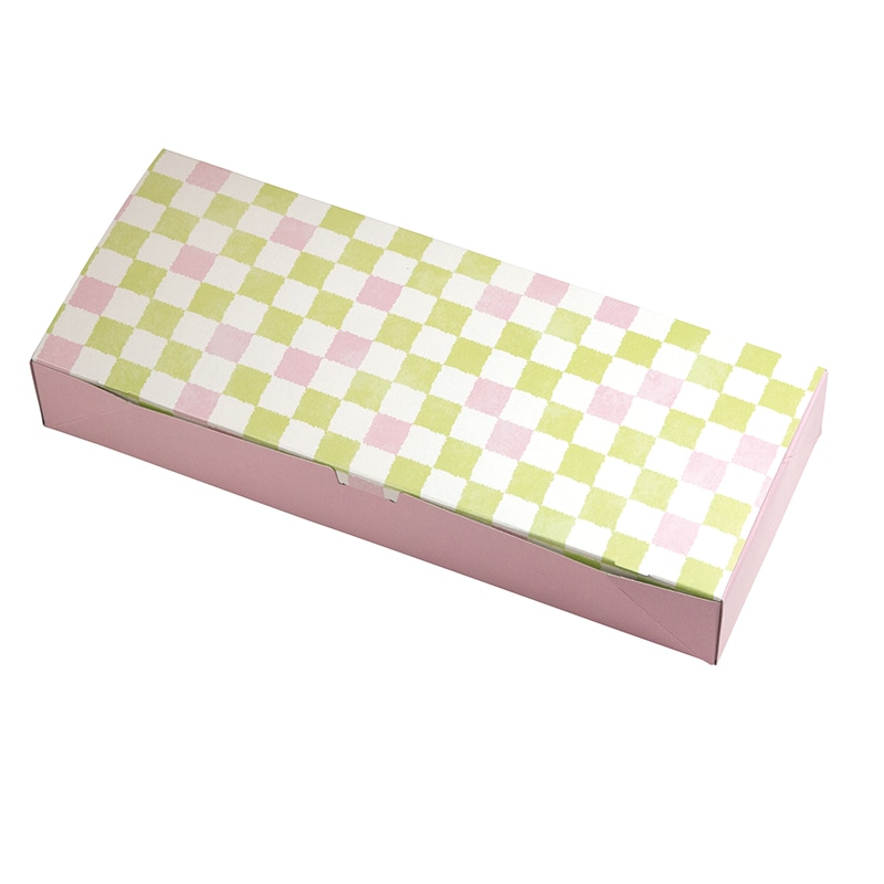 ヤマニパッケージ 和菓子箱 ルミアサービス箱 格子 わかくさ色 10個 19-665W 50個/束(ご注文単位4束)【直送品】