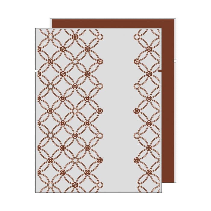 ヤマニパッケージ 個包装袋　七宝つなぎ 115　ちゃ色 19-703B 1000個/束（ご注文単位10束）【直送品】