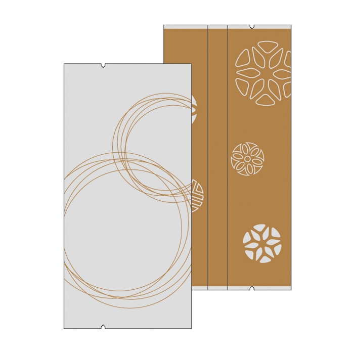 ヤマニパッケージ 個包装袋　和彩 GZ　ちゃ色 19-711B 1000個/束（ご注文単位10束）【直送品】