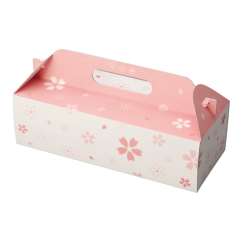 ヤマニパッケージ 和菓子箱　和彩サービス箱 桜　10ヶ 19-1306 100個/束（ご注文単位1束）【直送品】