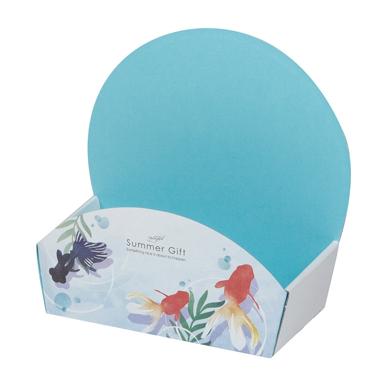 ヤマニパッケージ 和菓子箱　ぷちばすけっと 夏1　ラッピング袋付 19-1307A 100個/束（ご注文単位1束）【直送品】