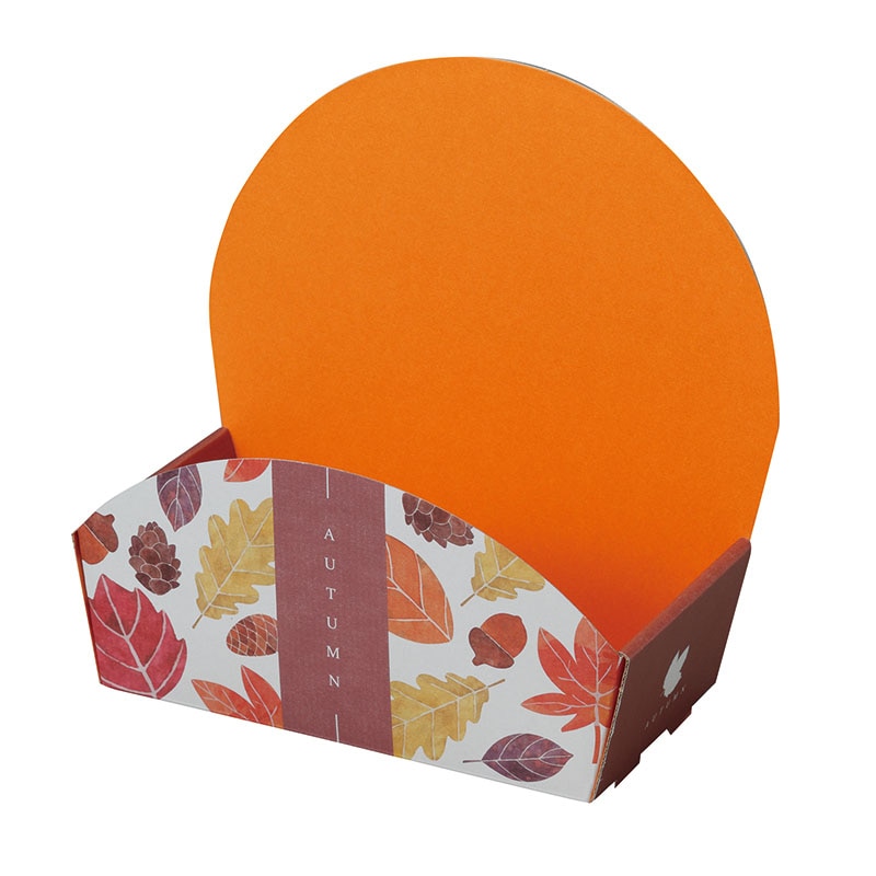 ヤマニパッケージ 和菓子箱 ぷちばすけっと 秋2 ラッピング袋付 19-1314A 100個/束(ご注文単位1束)【直送品】