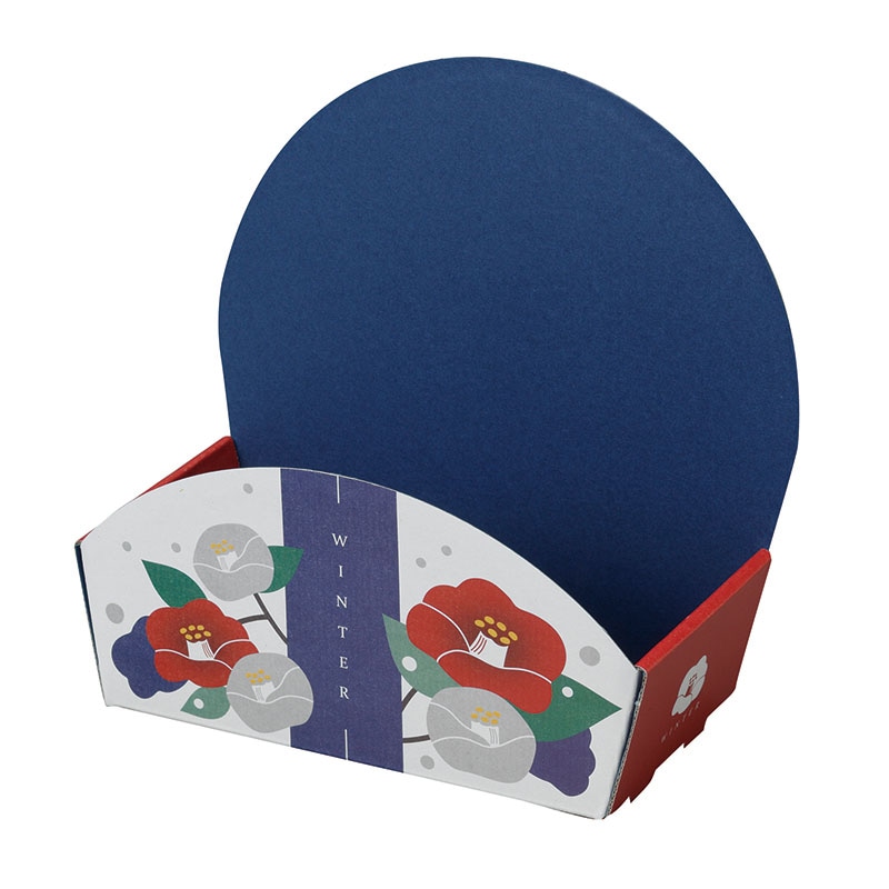 ヤマニパッケージ 和菓子箱 ぷちばすけっと 冬2 ラッピング袋付 19-1316A 100個/束(ご注文単位1束)【直送品】