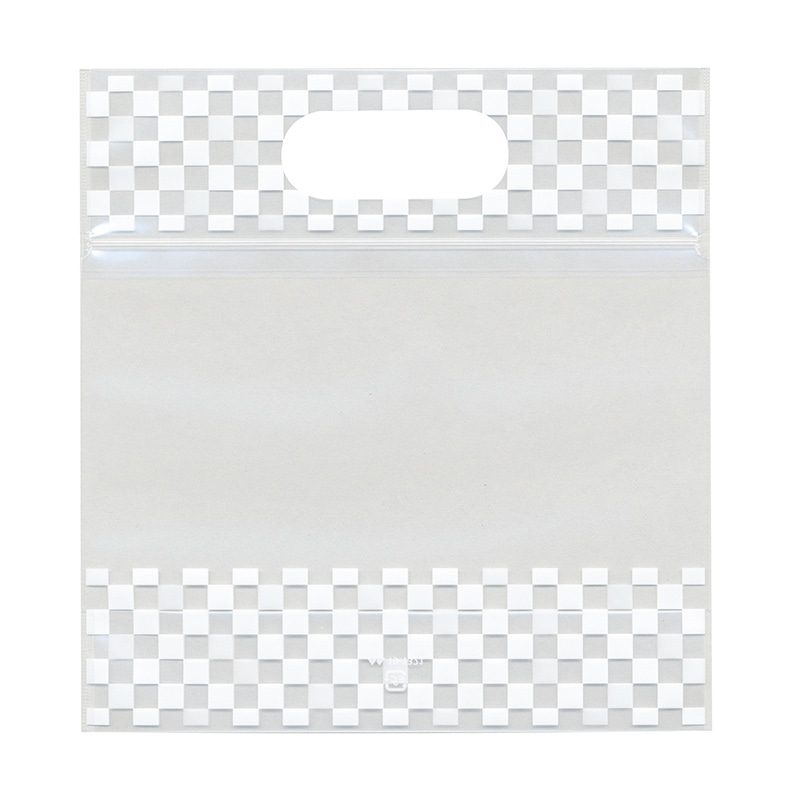 ヤマニパッケージ チャック付小判抜袋 市松 S 19-1321 50枚/束(ご注文単位4束)【直送品】