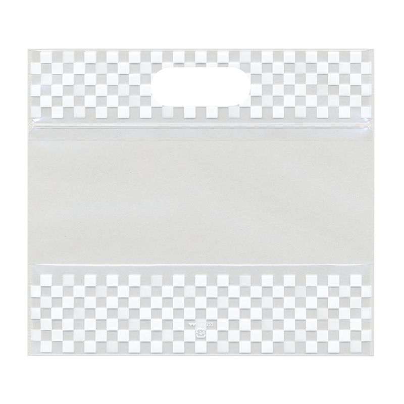 ヤマニパッケージ チャック付小判抜袋 市松 M 19-1322 50枚/束(ご注文単位4束)【直送品】