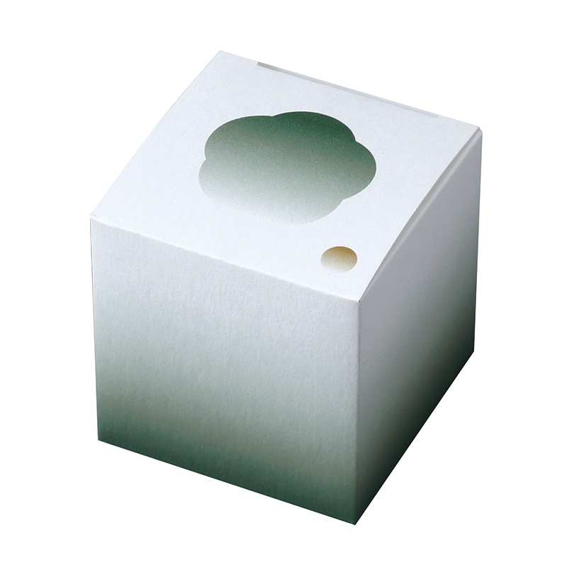 ヤマニパッケージ 和菓子箱 霞 緑 19-1378 300個/束(ご注文単位1束)【直送品】