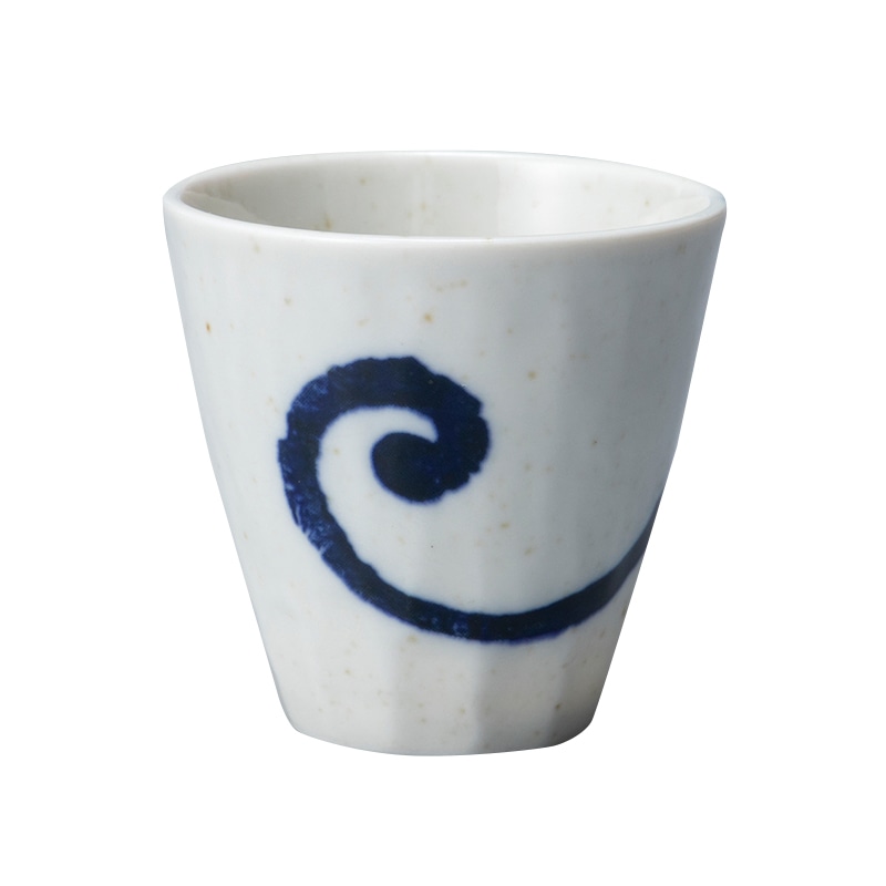 和陶器 桔梗 紺渦巻 YKN-76 1個(ご注文単位200個)【直送品】