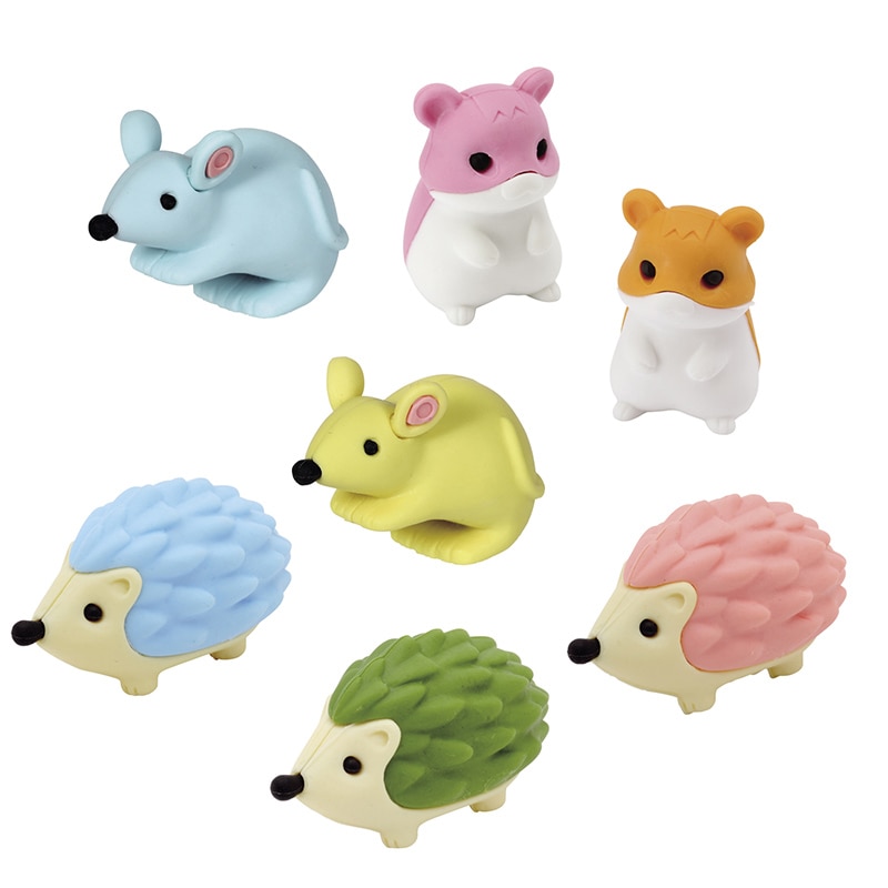 おもしろ消しゴム ハムスターとハリネズミ 60入 93415 1パック(ご注文単位1パック)【直送品】
