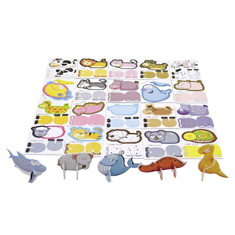 立体どうぶつパズル 50入 45851 1パック(ご注文単位1パック)【直送品】