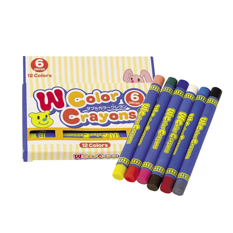 ダブルカラークレヨン12色 50入 42688 1パック(ご注文単位1パック)【直送品】