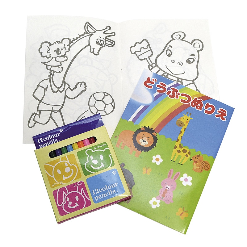 どうぶつぬりえ いろえんぴつセット2 25入 46699 1パック(ご注文単位1パック)【直送品】