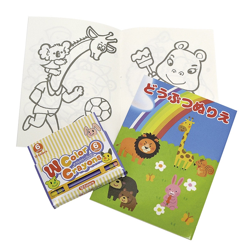 どうぶつぬりえ クレヨンセット2 25入 46704 1パック(ご注文単位1パック)【直送品】