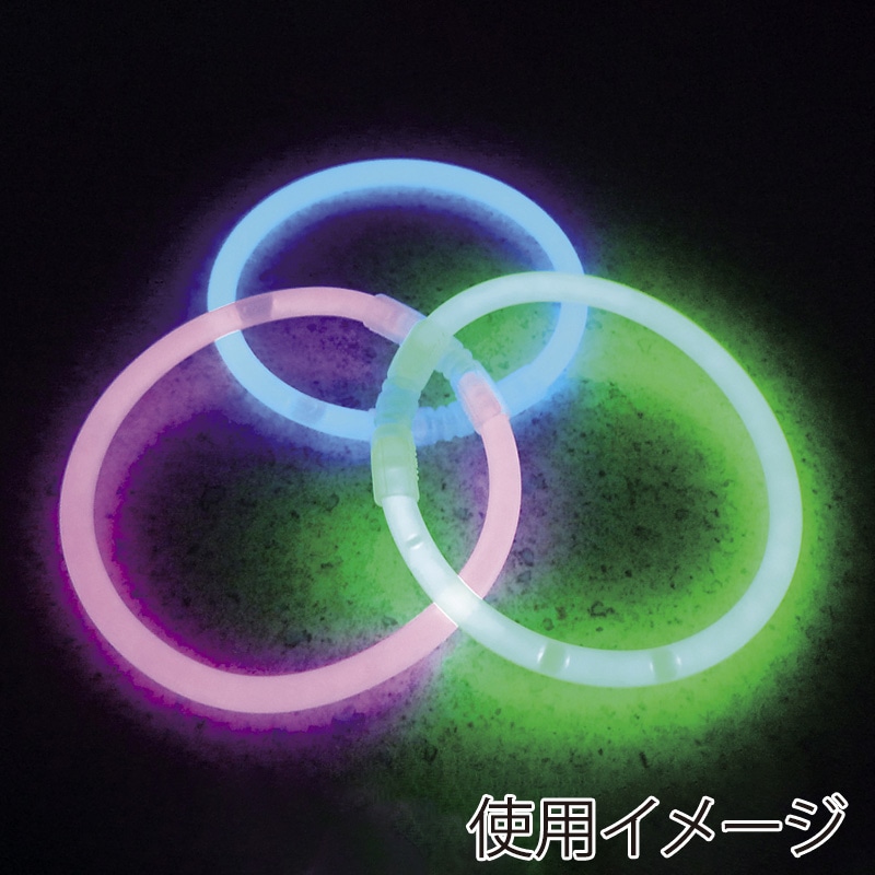 光るネオンブレスレット 3本入 50入 46633 1パック(ご注文単位1パック)【直送品】
