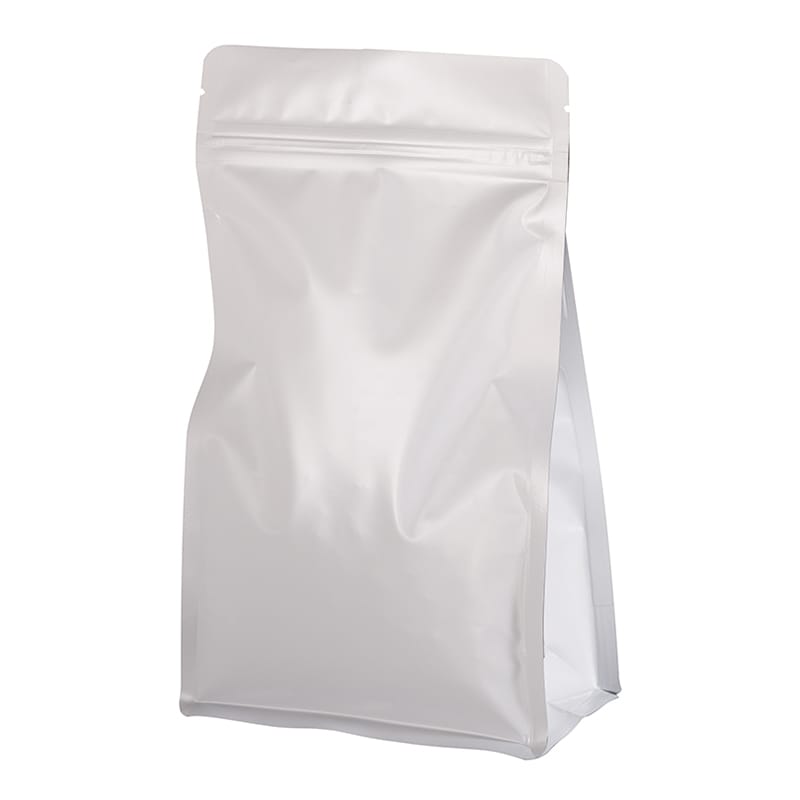 ヤマニパッケージ コーヒー袋 フラットボトム TKバルブ無 300g ホワイト COT-931WN 100枚/袋（ご注文単位5袋）【直送品】