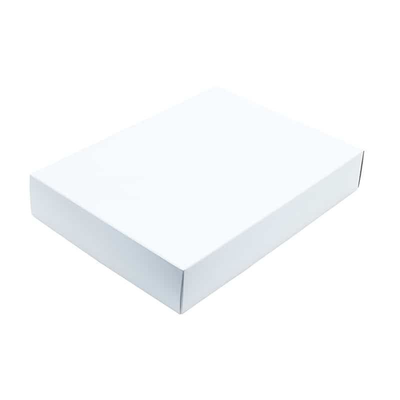 パッケージ中澤 焼菓子ギフト箱 フルーツケーキ 白無地 15ヶ用 B21520 100枚/箱（ご注文単位1箱）【直送品】