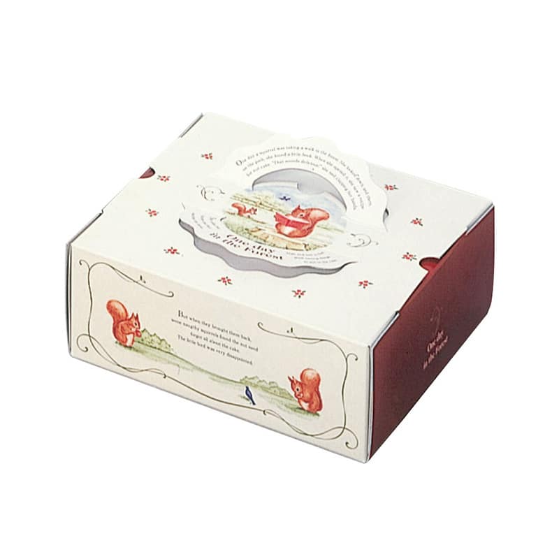 パッケージ中澤 洋菓子箱 ガトー H80 フォレスト 4寸用 D14410 200枚/袋（ご注文単位1袋）【直送品】