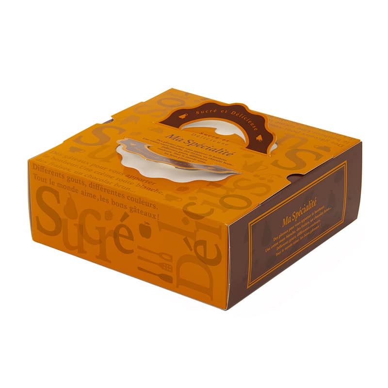 パッケージ中澤 洋菓子箱 ガトー H80 シュクレ 6寸用 D14640 100枚/袋（ご注文単位1袋）【直送品】