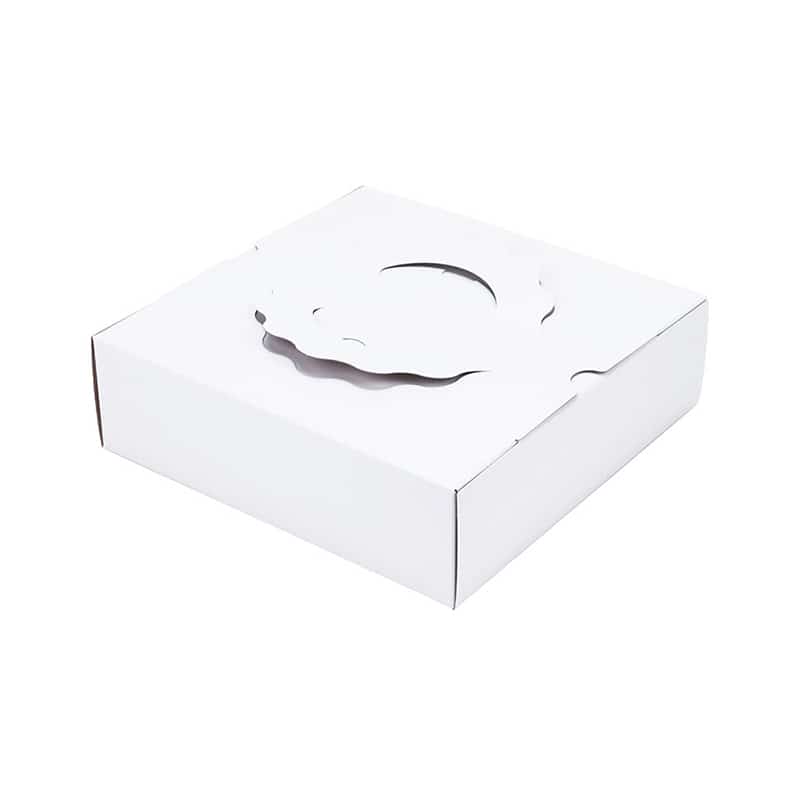 パッケージ中澤 洋菓子箱 ガトー H65 ホワイト 5寸用 D20130 100枚/袋（ご注文単位1袋）【直送品】