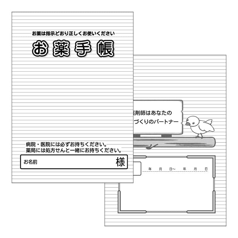 東杏印刷 おくすり手帳 エコ 100冊入 BDK400 1箱(ご注文単位1箱)【直送品】