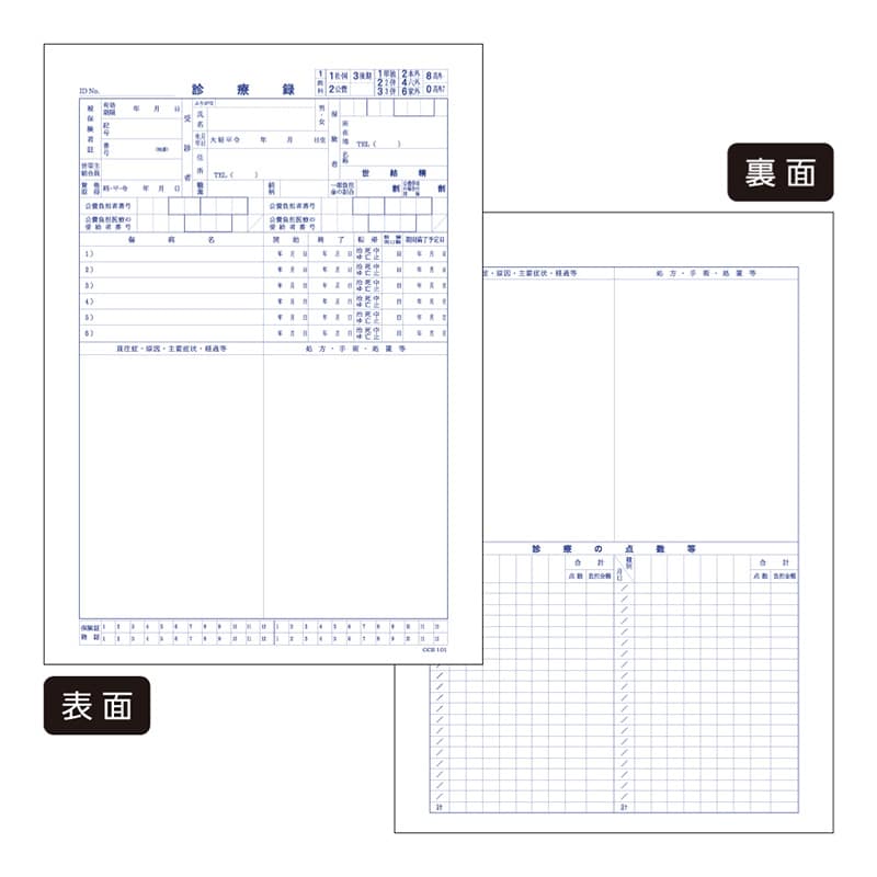 東杏印刷 診療録 A4 国保1号紙 21号 5冊入 CCE101 1箱（ご注文単位1箱）【直送品】